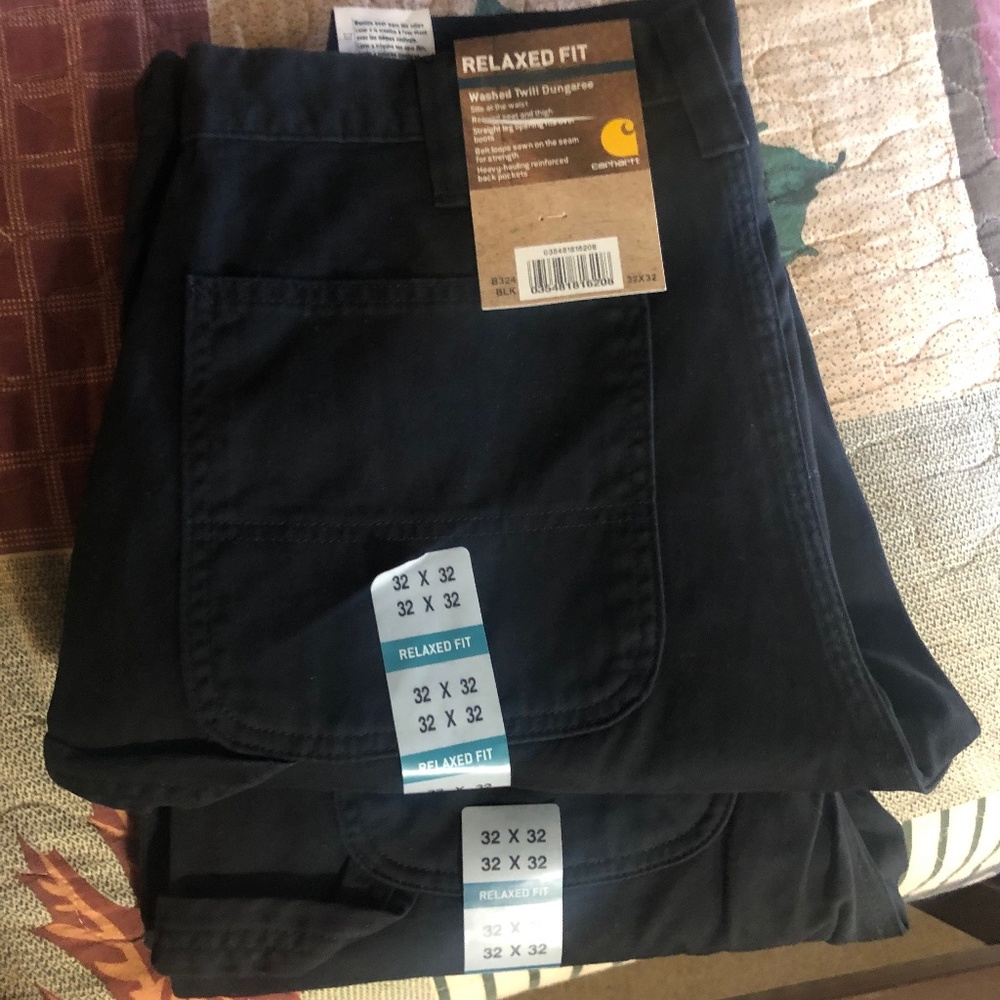 NWT - Two Pair Mens Carhartt Cargo Soft brushed work pants
